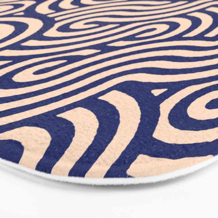SWIRL Lapis and Almond Bath Mat Gallery Image 3
