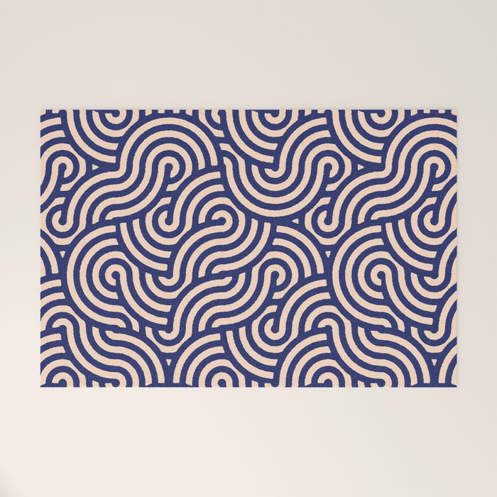 SWIRL Lapis and Almond Welcome Mat Gallery Image 1