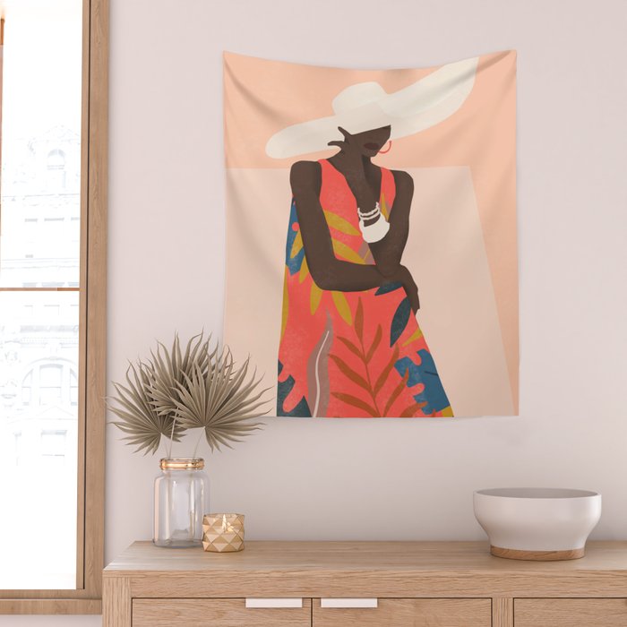 Tropical Girl 19 Wall Tapestry Gallery Image 2