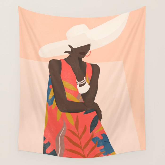 Tropical Girl 19 Wall Tapestry Gallery Image 1