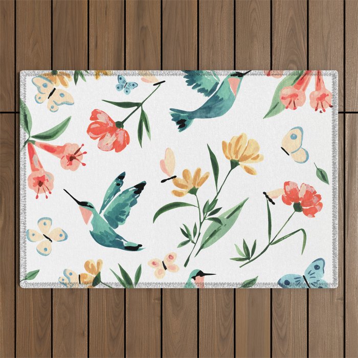 Hummingbirds Outdoor Rug Gallery Image 1