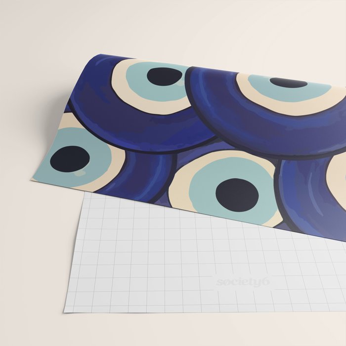Watercolor Evil Eye Wrapping Paper Gallery Image 2