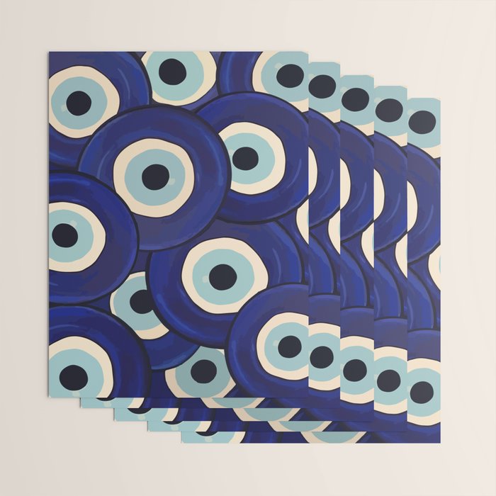 Watercolor Evil Eye Wrapping Paper Gallery Image 3