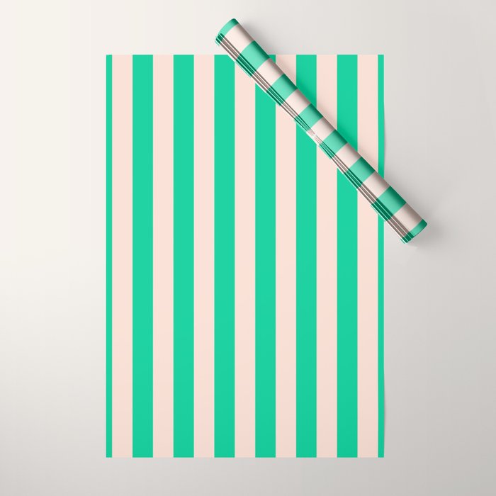 minted stripe  Wrapping Paper Gallery Image 1