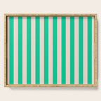 minted stripe  Serving Tray Gallery Image 1