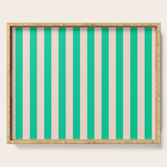 minted stripe  Serving Tray Gallery Image 1