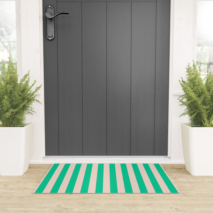 minted stripe  Welcome Mat Gallery Image 3