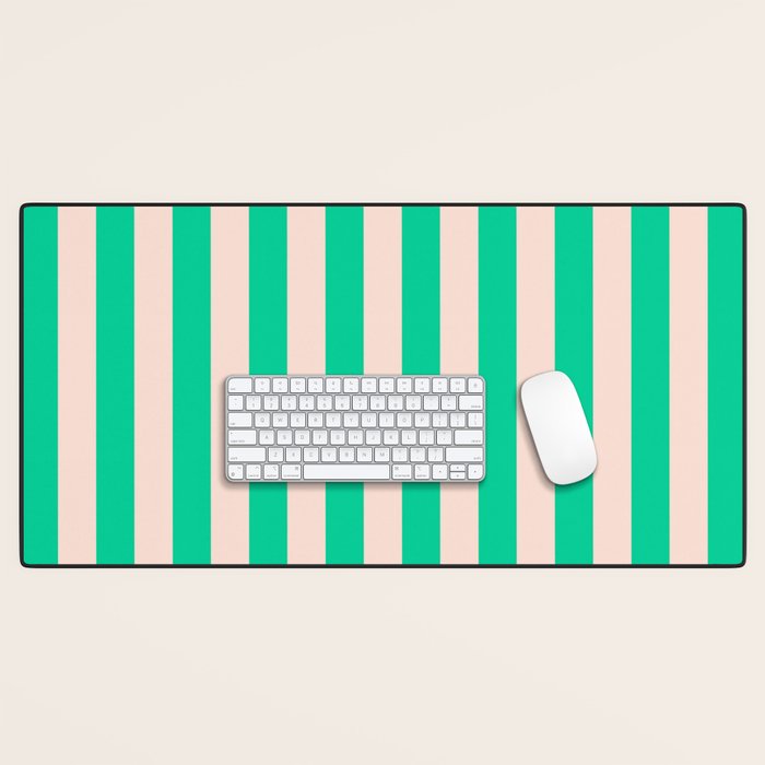 minted stripe  Desk Mat Gallery Image 1