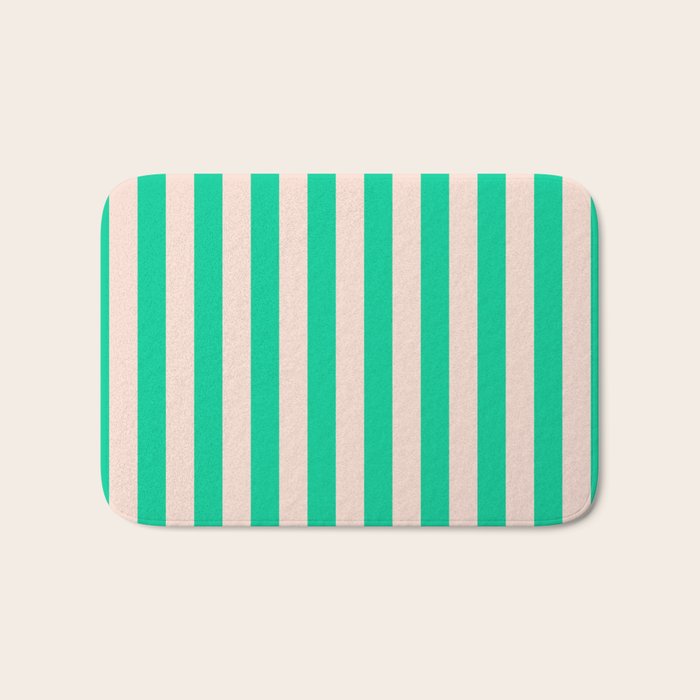 minted stripe  Bath Mat Gallery Image 1