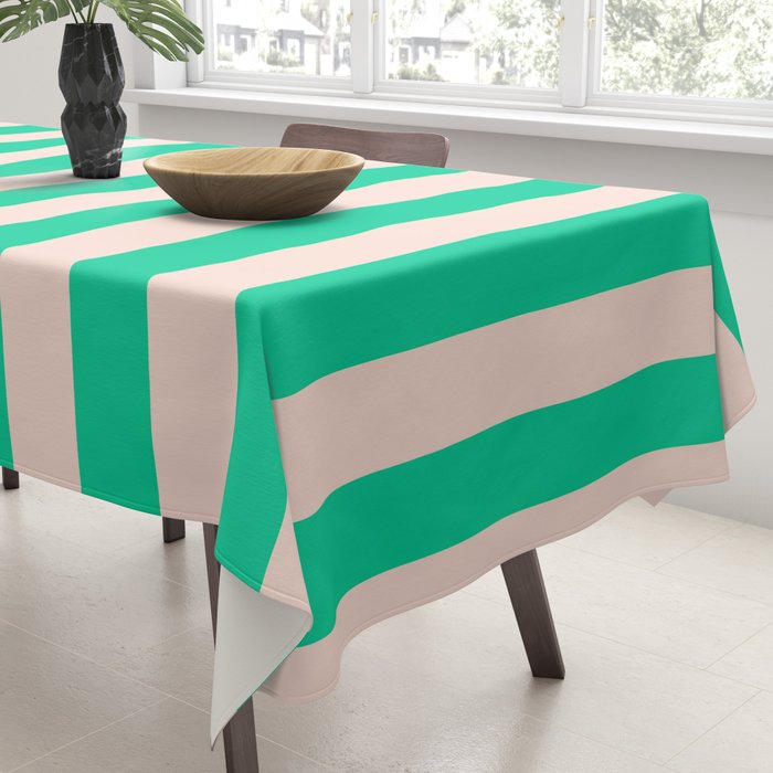 minted stripe  Tablecloth Gallery Image 3