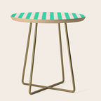 minted stripe  Side Table Gallery Image 1