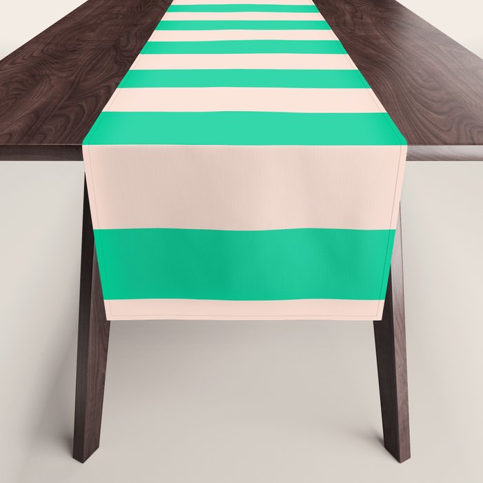 minted stripe  Table Runner Gallery Image 1