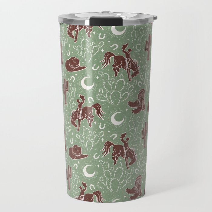 Cowboys and Cacti - sage Travel Mug Gallery Image 1