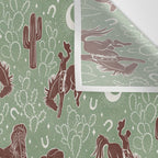 Cowboys and Cacti - sage Wall Tapestry Gallery Image 3
