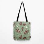 Cowboys and Cacti - sage Tote Bag Gallery Image 2