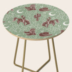 Cowboys and Cacti - sage Side Table Gallery Image 2