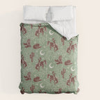 Cowboys and Cacti - sage Comforter Gallery Image 6