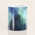 Galaxy Watercolor Aurora Borealis Painting Coffee Mug Gallery Image 4