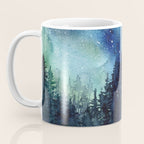 Galaxy Watercolor Aurora Borealis Painting Coffee Mug Gallery Image 3