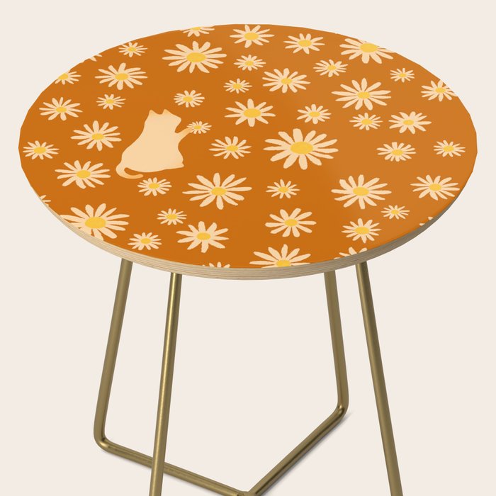 Hidden cat 44o Autumn flowers fall Side Table Gallery Image 2