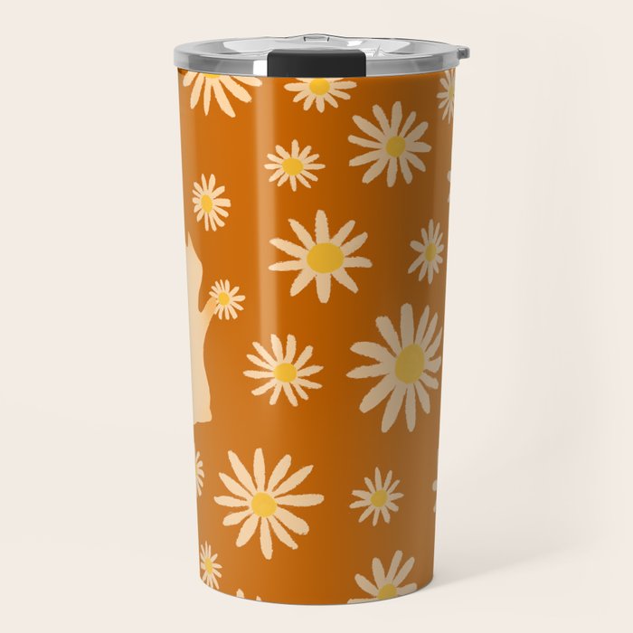 Hidden cat 44o Autumn flowers fall Travel Mug Gallery Image 1