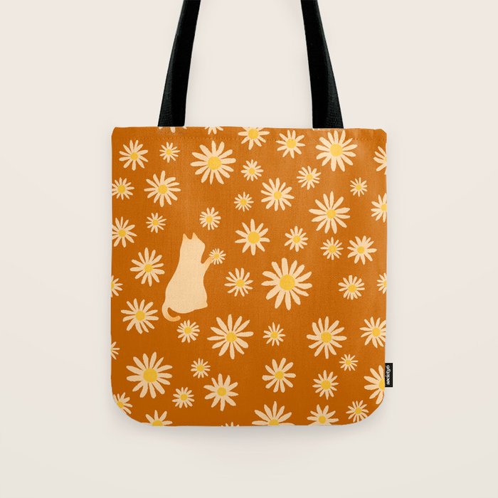 Hidden cat 44o Autumn flowers fall Tote Bag Gallery Image 1