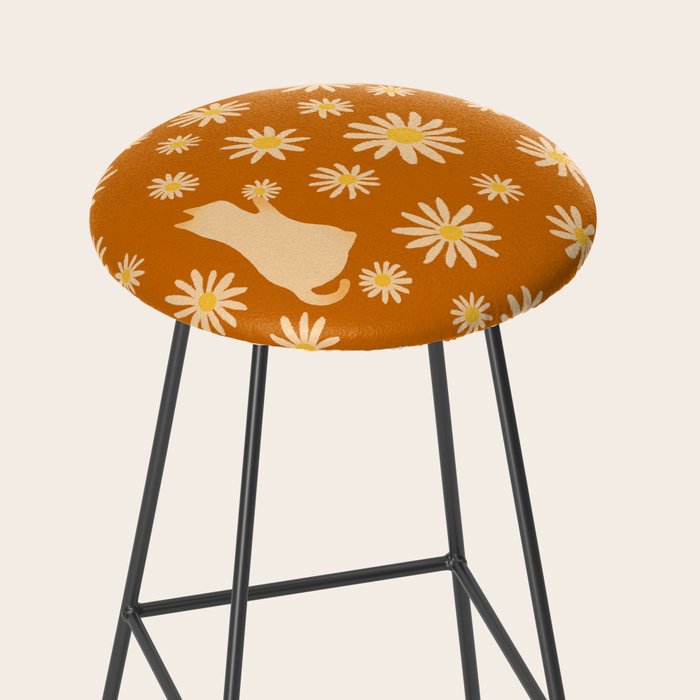 Hidden cat 44o Autumn flowers fall Stool Gallery Image 2