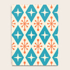 Mid Century Modern Atomic Age Googie Pattern 107 Turquoise and Orange Notebook Gallery Image 4