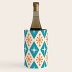 Mid Century Modern Atomic Age Googie Pattern 107 Turquoise and Orange Wine Chiller Gallery Image 3