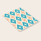 Mid Century Modern Atomic Age Googie Pattern 107 Turquoise and Orange Notebook Gallery Image 2