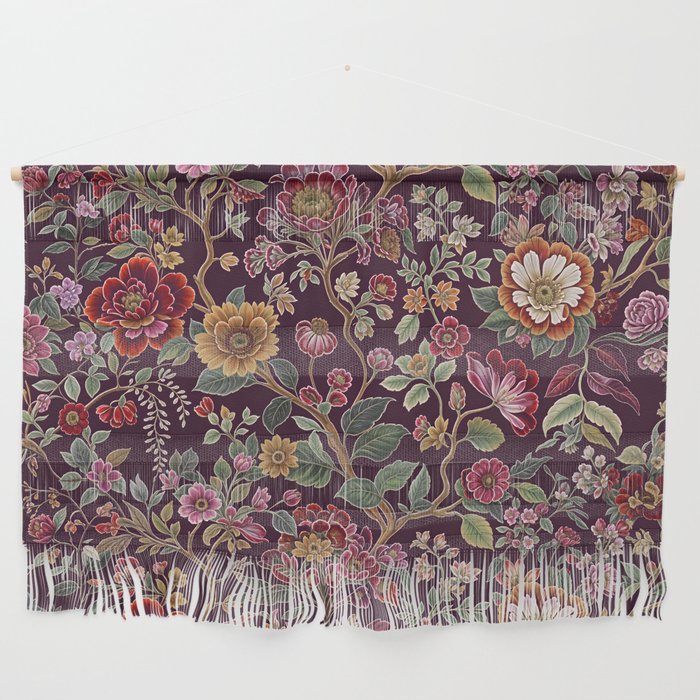 Casbah Magenta Burgundy Floral Wall Hanging Gallery Image 1