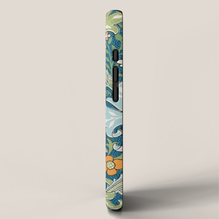 William Morris Golden Lily Green Blue Pink Vintage Floral iPhone Case Gallery Image 2