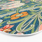 William Morris Golden Lily Green Blue Pink Vintage Floral Bath Mat Gallery Image 3