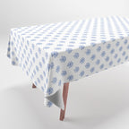 Small Distressed Block Print - Cobalt Tablecloth Gallery Image 1