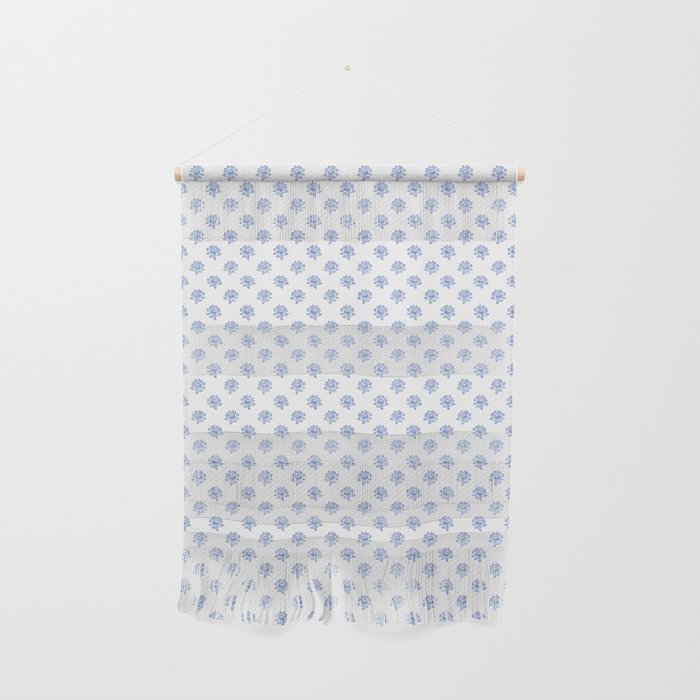 Small Distressed Block Print - Cobalt Wall Hanging Gallery Image 1