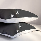 Aries Zodiac Star Constellation Line Art Black Pillow Sham Gallery Image 3