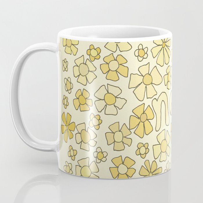 be here now flower power // retro surf art by surfy birdy Coffee Mug Gallery Image 3