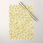be here now flower power // retro surf art by surfy birdy Wrapping Paper Gallery Image 1