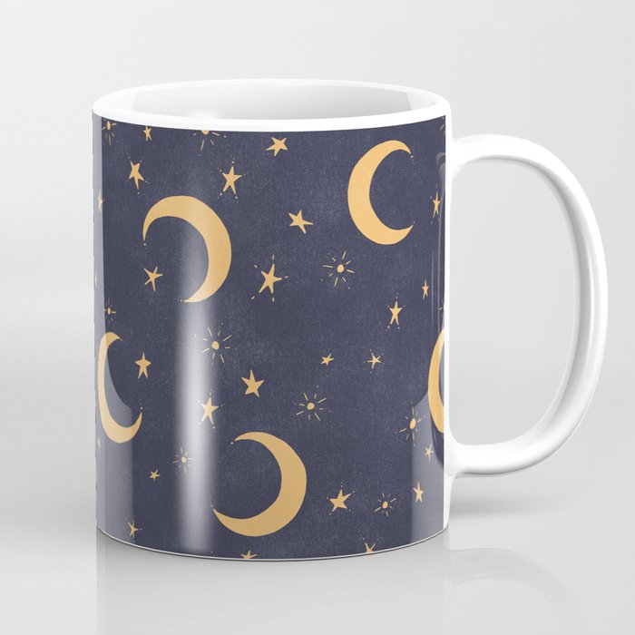 Goodnight Sky - Midnight and gold Coffee Mug Gallery Image 1