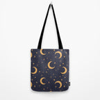 Goodnight Sky - Midnight and gold Tote Bag Gallery Image 2