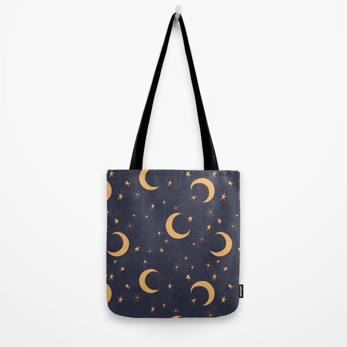 Goodnight Sky - Midnight and gold Tote Bag Gallery Image 2
