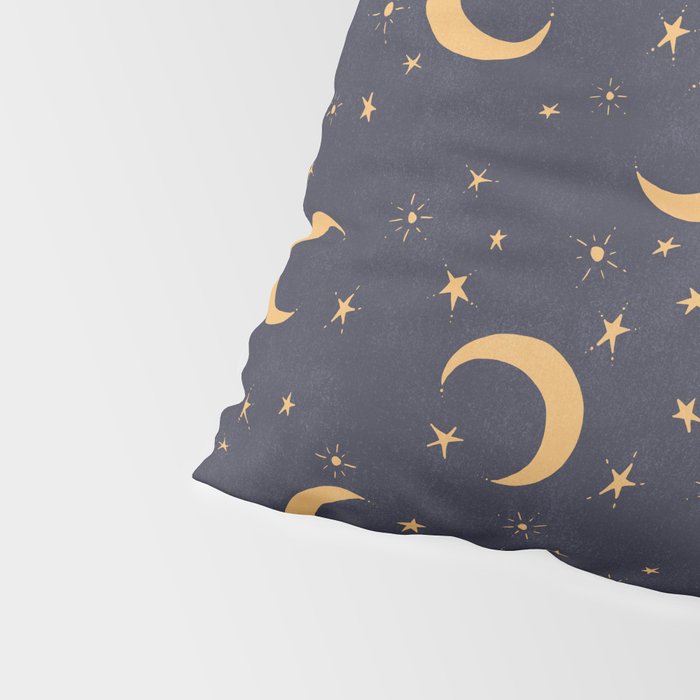 Goodnight Sky - Midnight and gold Pillow Sham Gallery Image 4