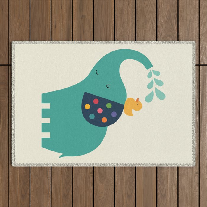 Keep Calm And Take A Shower Outdoor Rug Gallery Image 1