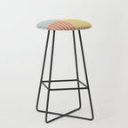 Color Block Line Abstract IX Coastal Beachy Stool Gallery Image 1