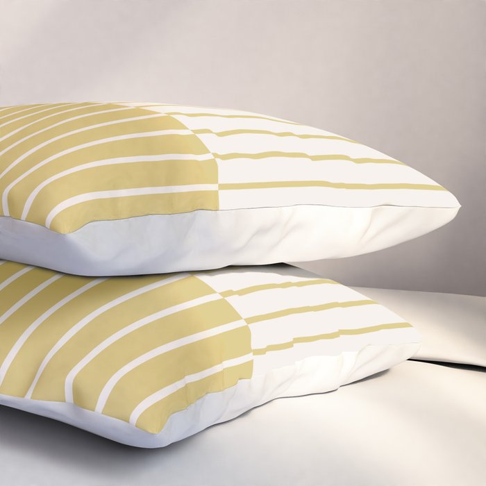 Color Block Line Abstract IX Coastal Beachy Pillow Sham Gallery Image 3