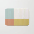 Color Block Line Abstract IX Coastal Beachy Bath Mat Gallery Image 1