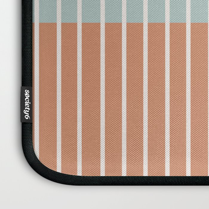Color Block Line Abstract IX Coastal Beachy Laptop Sleeve Gallery Image 3
