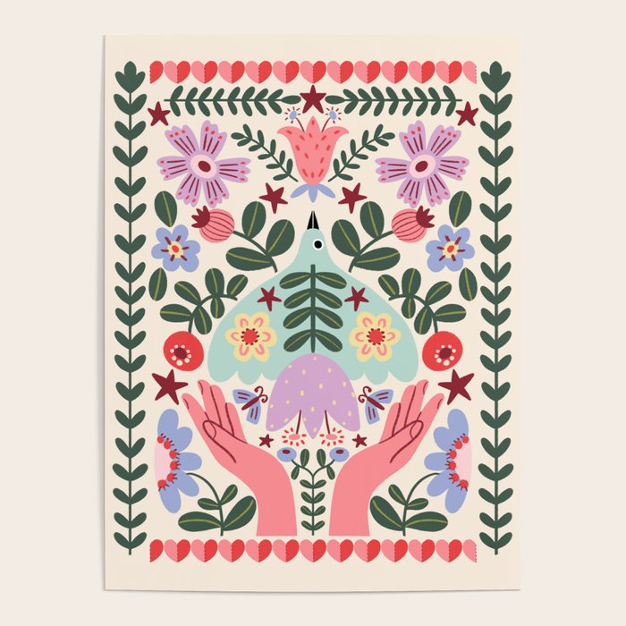 Folk Flora - Liberty Poster Gallery Image 4