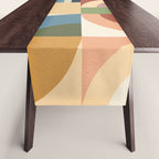 Abstract Bauhaus Geometry Sophisticated Autumn Table Runner Gallery Image 1