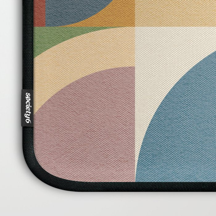 Abstract Bauhaus Geometry Sophisticated Autumn Laptop Sleeve Gallery Image 3